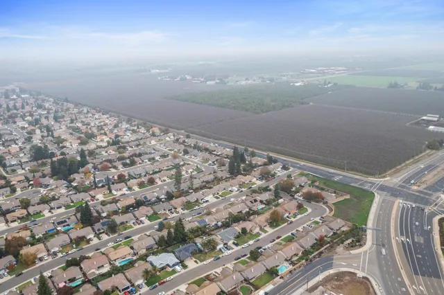 an aerial view of a city