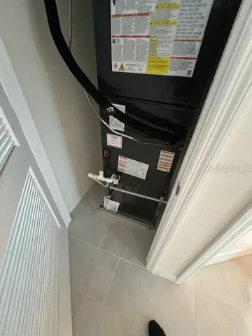 a close view of a closet