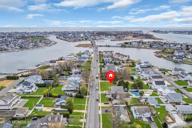 an aerial view of multiple house