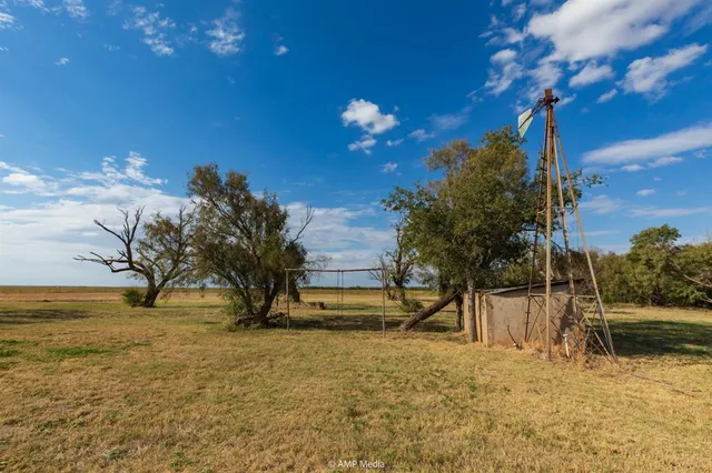 a view of a yard with a house