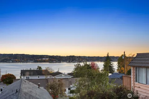 a view of lake and city