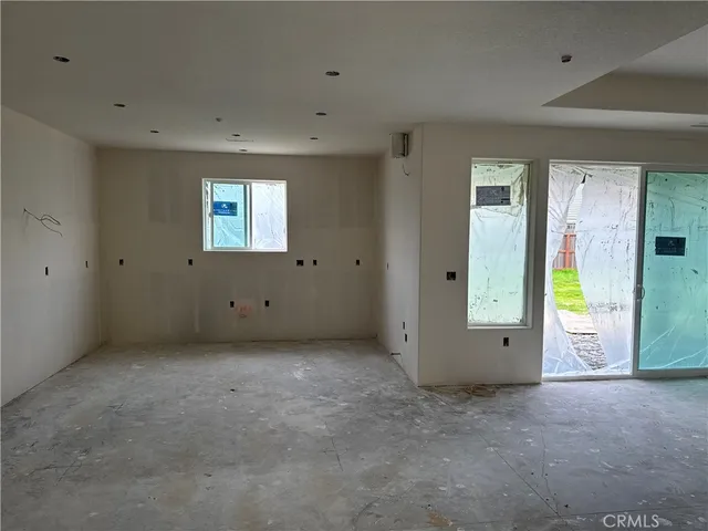 an empty room with a window