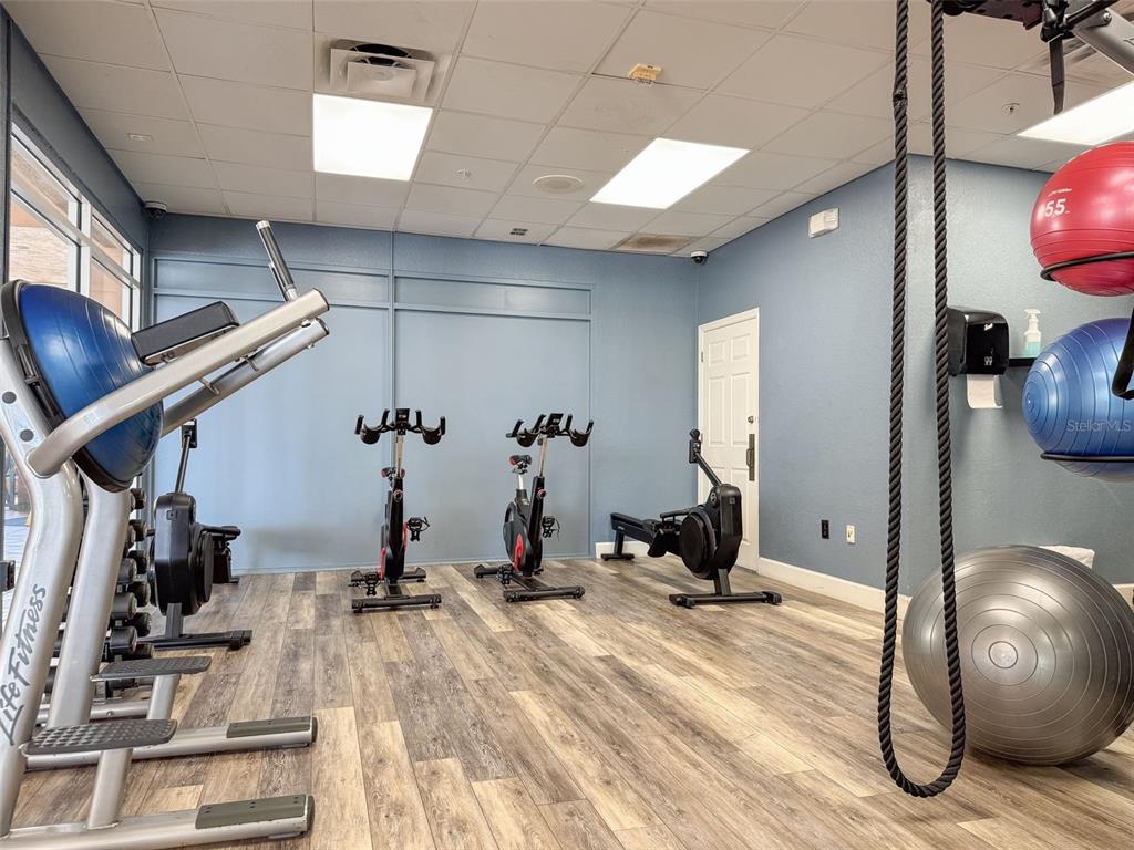1100 Sunset View Circle, Unit 302 Reunion, FL 34747 - Photo 49 of 56 a view of a room with gym equipment