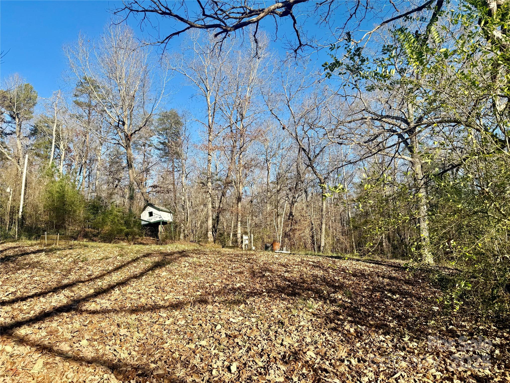 138 Rash Road Lincolnton, NC 28092 - Photo 30 of 41 a backyard of a house with large trees and wooden fence