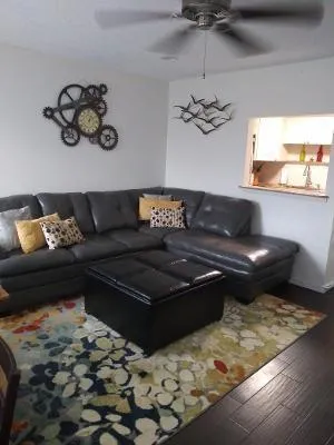 a living room with a couch