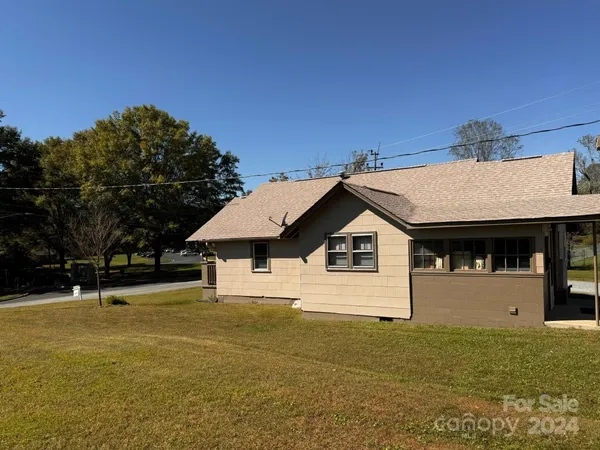 a house view with a garden space