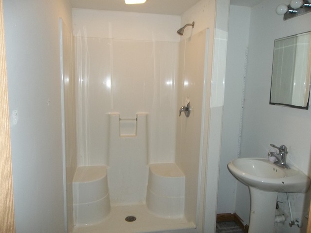 1252 South Ridge Road Oregon, IL 61061 - Photo 6 of 14 a bathroom with a sink a shower and a mirror