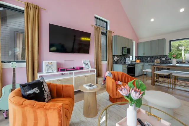 a view of stairs and bench