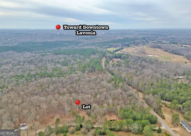 a view of a lake with outside space