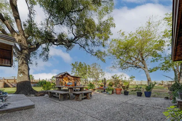 a view of a wooden bridge