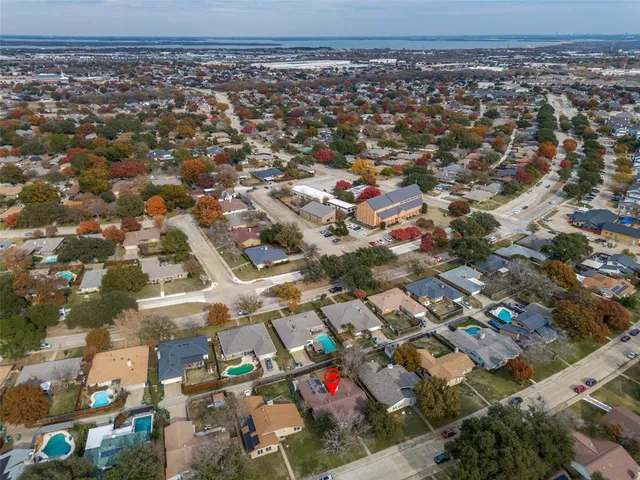 an aerial view of a city