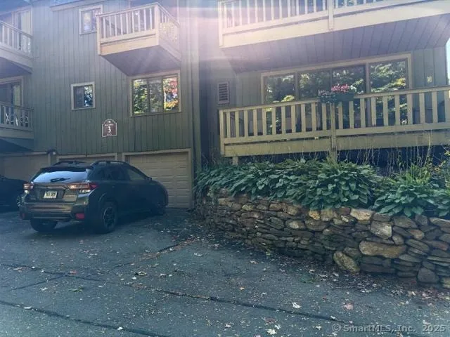 a view of a porch with a yard