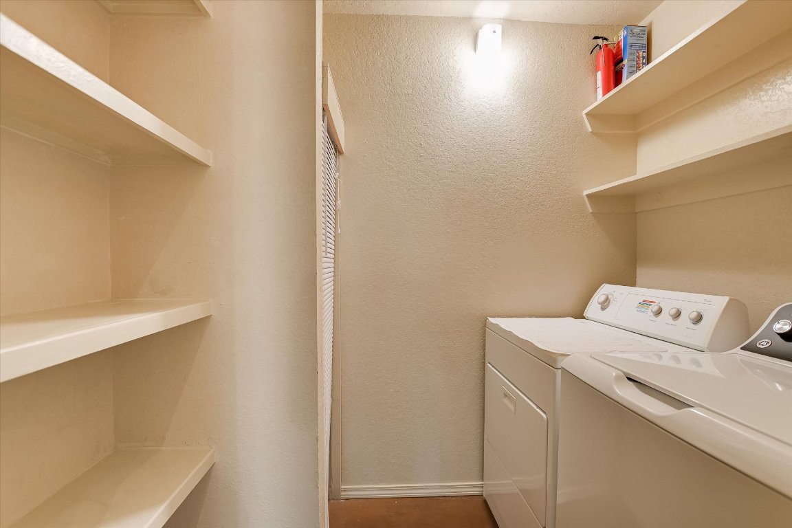 4711 Spicewood Springs Road, Unit 163 Austin, TX 78759 - Photo 7 of 17 a utility room with dryer and washer