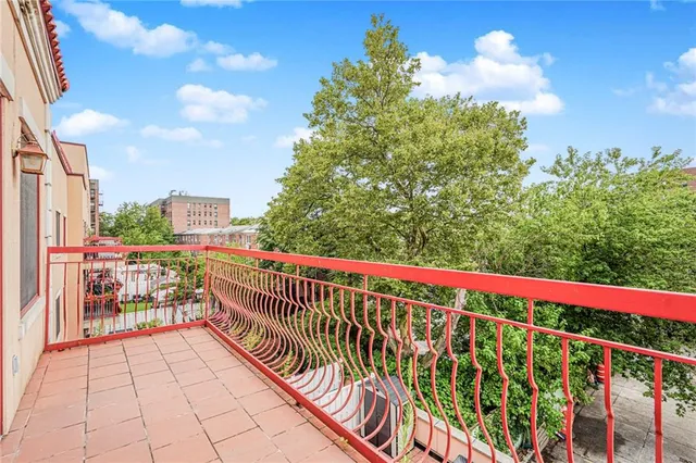 a view of city from balcony