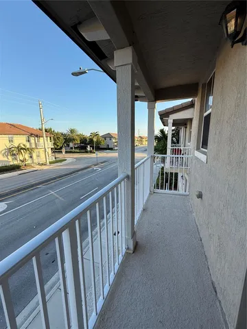 a view of a balcony