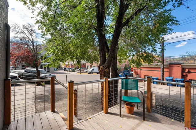 a view of outdoor space with seating area