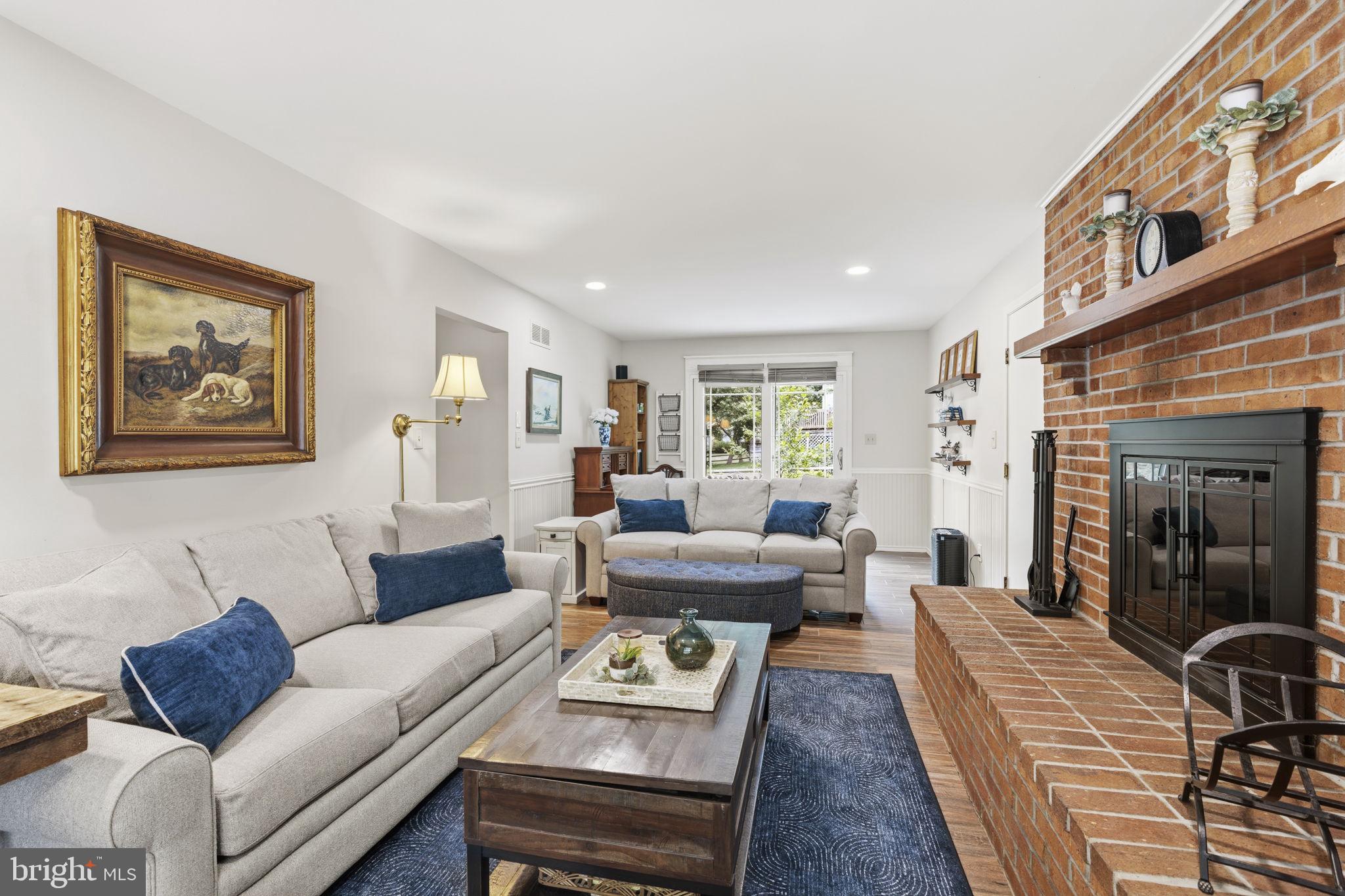 502 North Shamrock Road Bel Air, MD 21014 - Photo 13 of 46 Family room w/brick fireplace wall