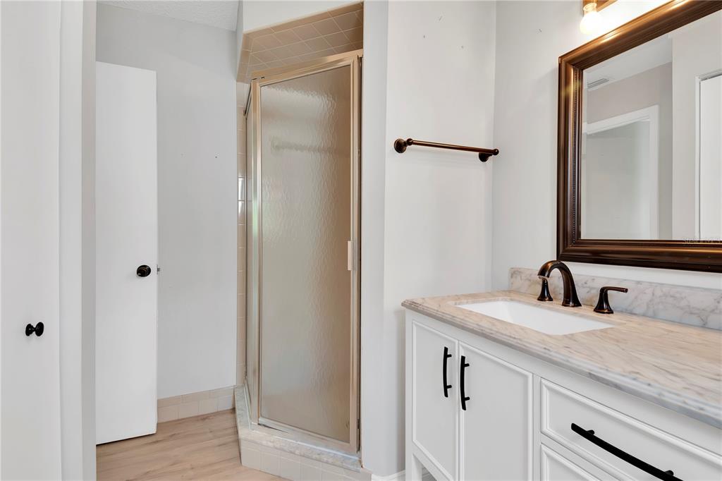 6366 Southwest 115th Street Road Ocala, FL 34476 - Photo 19 of 45 a bathroom with a sink and a mirror
