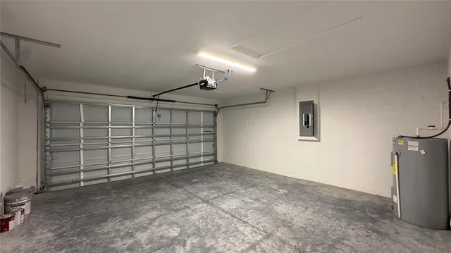 a view of a garage