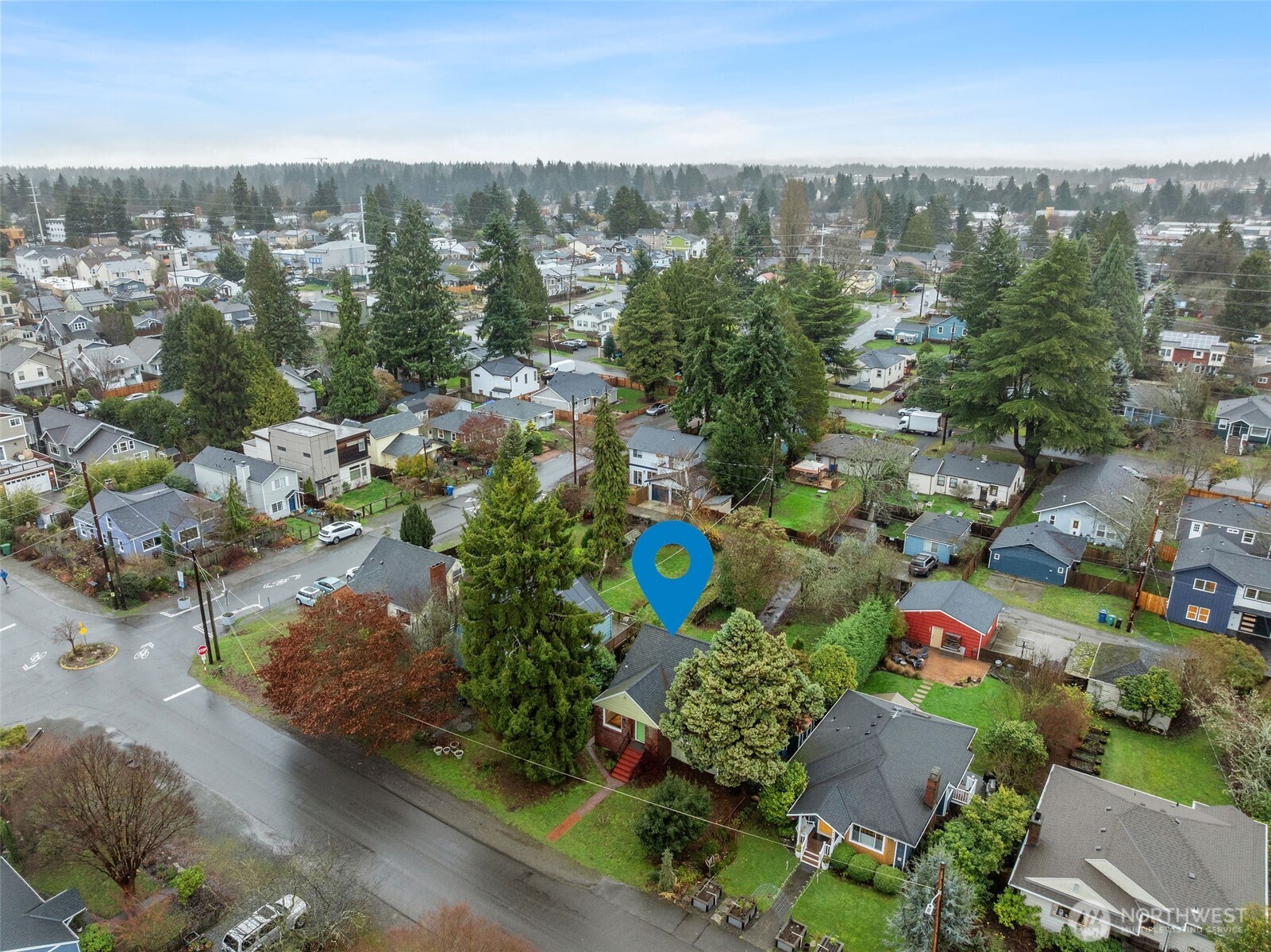 9748 Dayton Avenue North Seattle, WA 98103 - Photo 33 of 39 an aerial view of multiple house