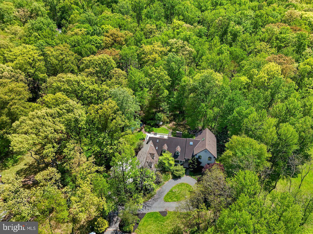 255 Arreton Road Princeton, NJ 08540 - Photo 7 of 65 an aerial view of residential house with outdoor space and trees all around