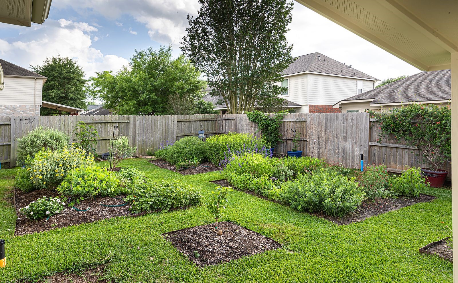 22715 Imperial Ivy Court Spring, TX 77373 - Photo 30 of 33 a view of a backyard with plants and a garden
