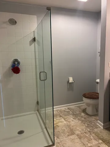 a bathroom with a bathtub and a sink