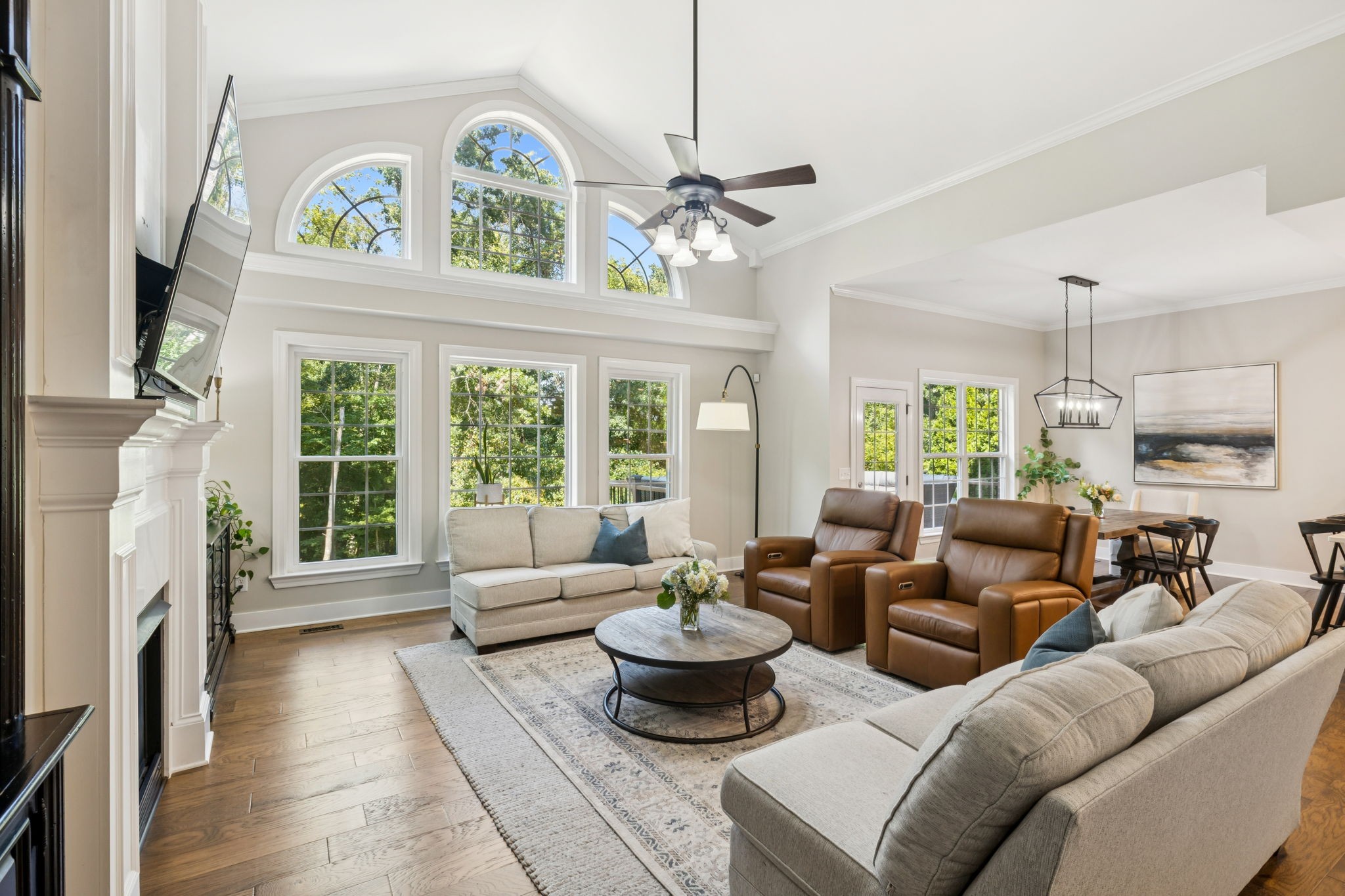 5520 Rathkeale Lane Franklin, TN 37067 - Photo 23 of 89 a living room with furniture fireplace and a large window