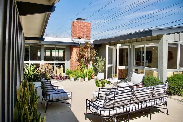 a house view with a sitting space