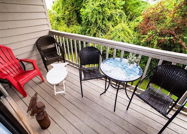 a view of a chairs in balcony