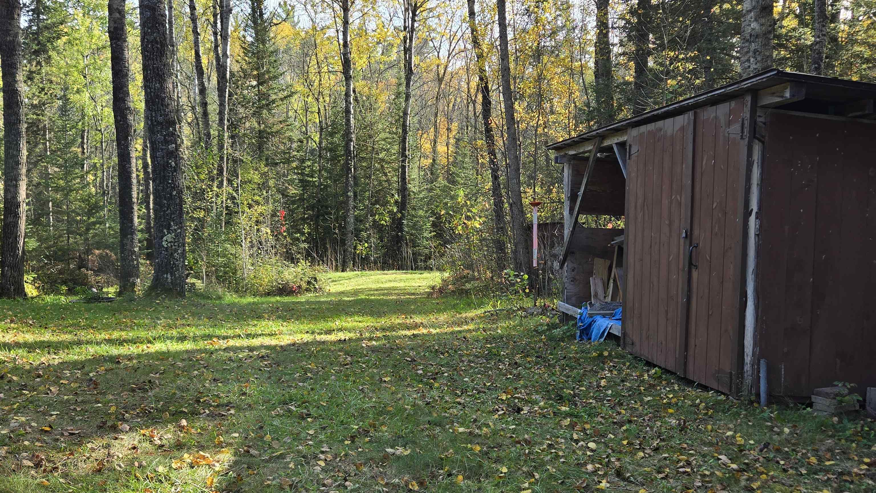 7178 Gold Mine Road Orr, MN 55771 - Photo 31 of 36 View of grassy yard with an outbuilding and a view of trees