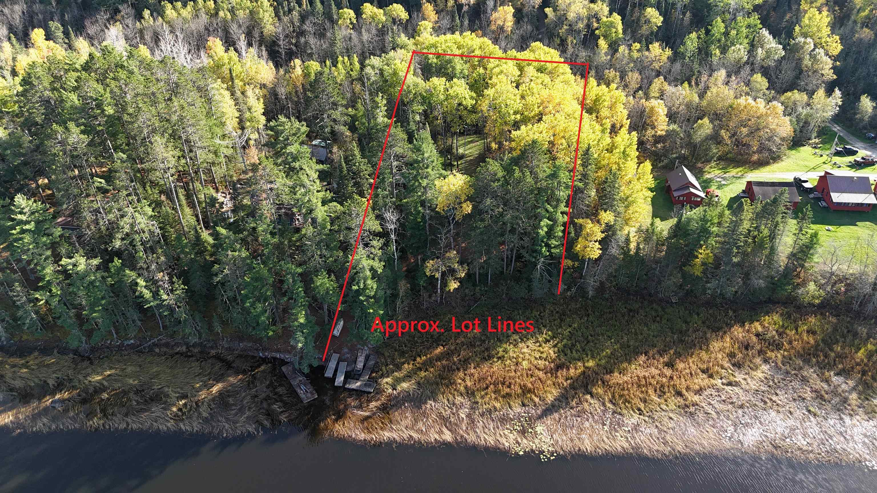 7178 Gold Mine Road Orr, MN 55771 - Photo 32 of 36 Aerial view of property's location featuring a forest and property boundaries highlighted