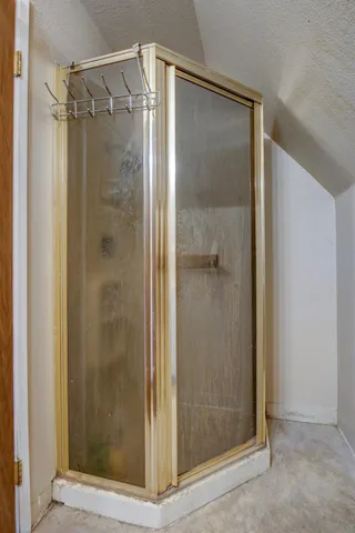 a view of a yard with swimming pool