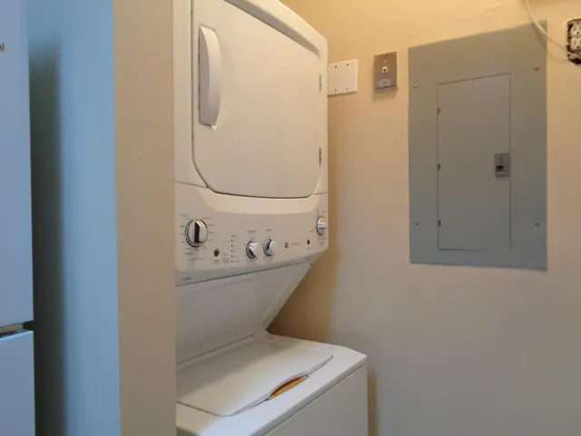 a view of a balcony with lake view