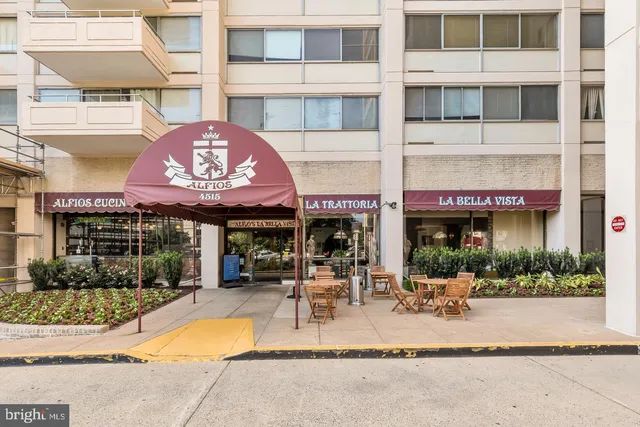 a view of a building with a outdoor space