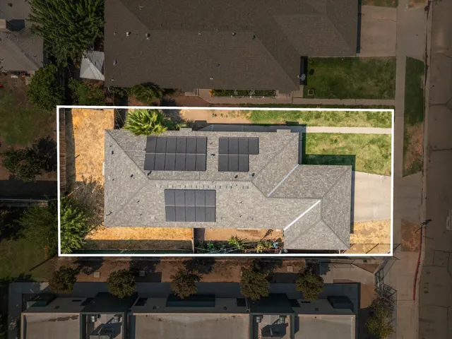 an aerial view of a city