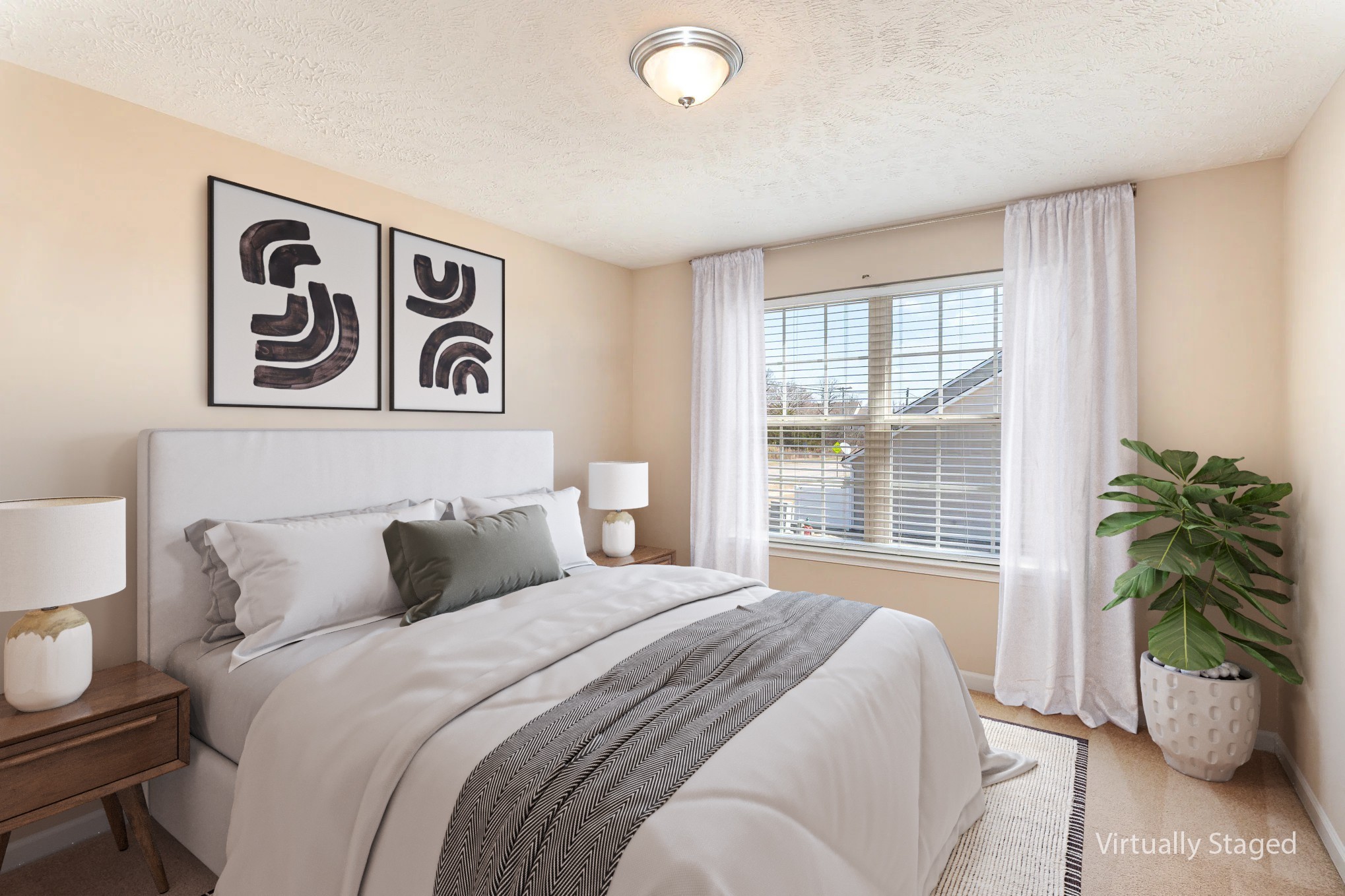 3065 Soaring Eagle Way Spring Hill, TN 37174 - Photo 14 of 18 a bedroom with a bed and a potted plant