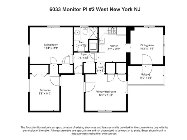$3,000 | 6033 Monitor Place, Unit 2, West New York, NJ 07093