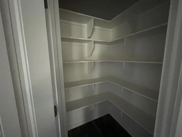 a view of a room with empty racks