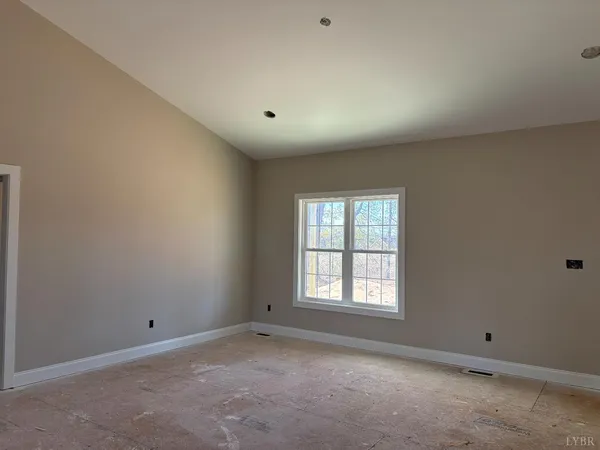 an empty room with a window