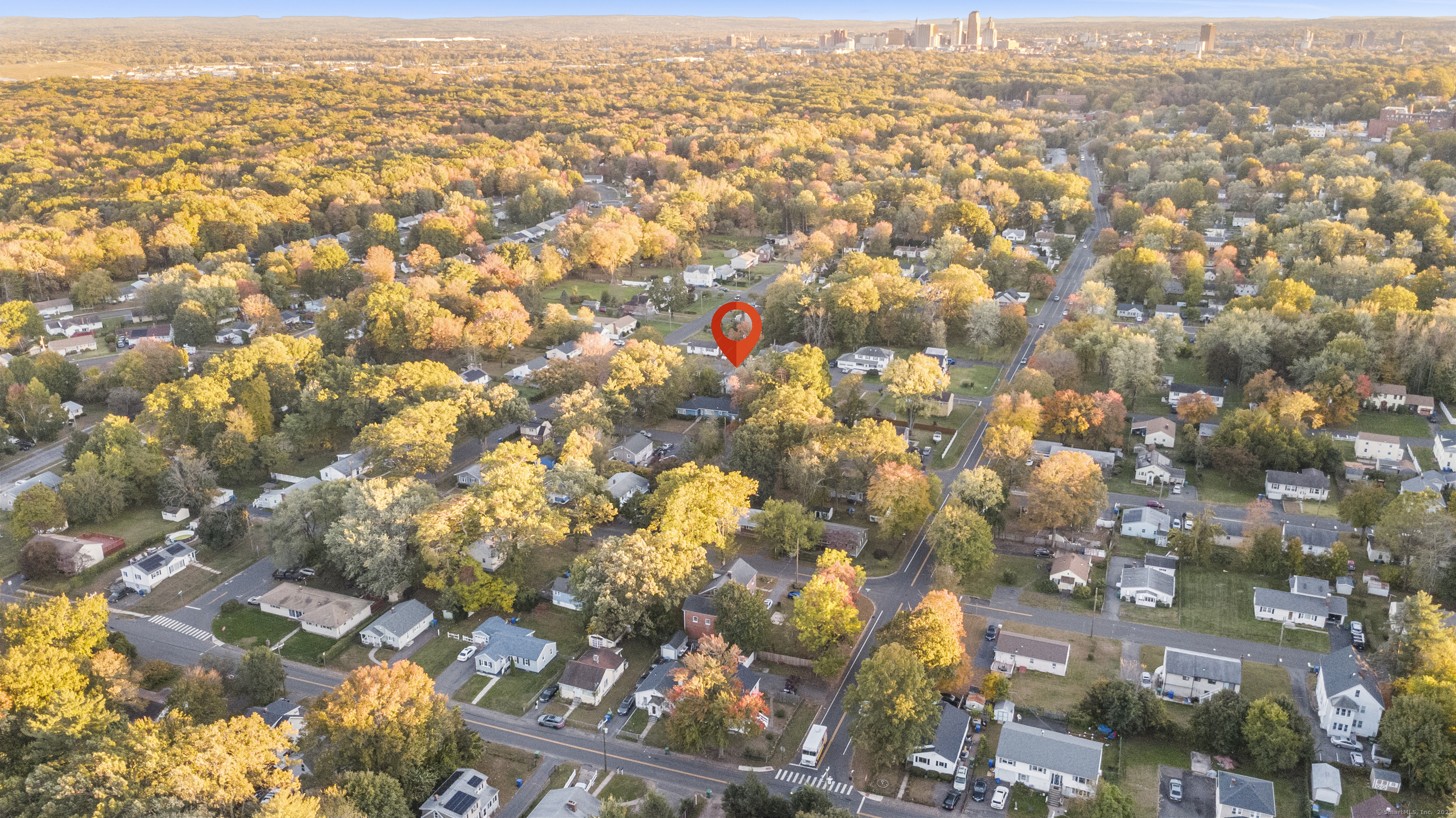 67 Elizabeth Avenue Bloomfield, CT 06002 - Photo 19 of 20 an aerial view of residential houses with city view