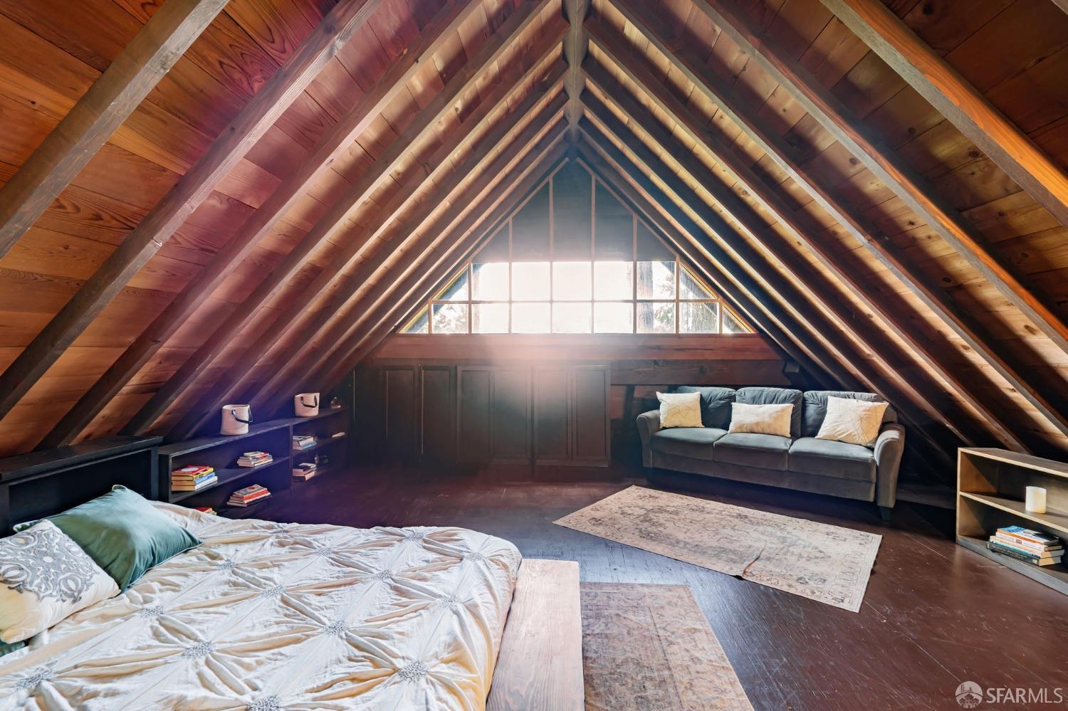 112 Marine Road Woodside, CA 94062 - Photo 14 of 22 a bedroom with bed and a window