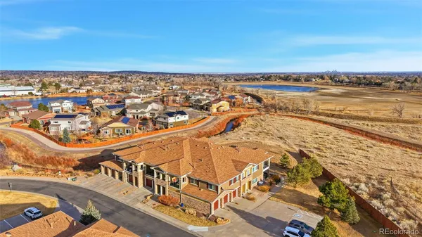 an aerial view of multiple house