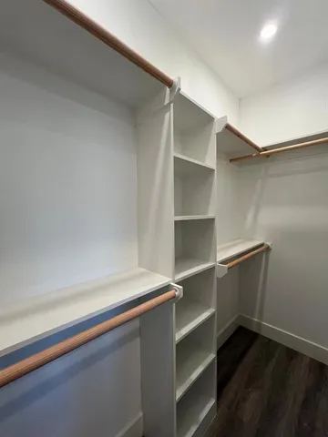 a room with cabinets