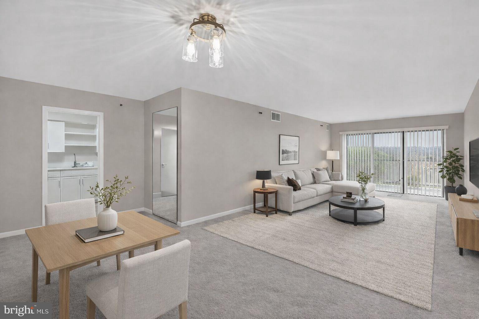 9200 Edwards Way, Unit 811 Hyattsville, MD 20783 - Photo 2 of 19 Virtually Staged Living and Dining Room