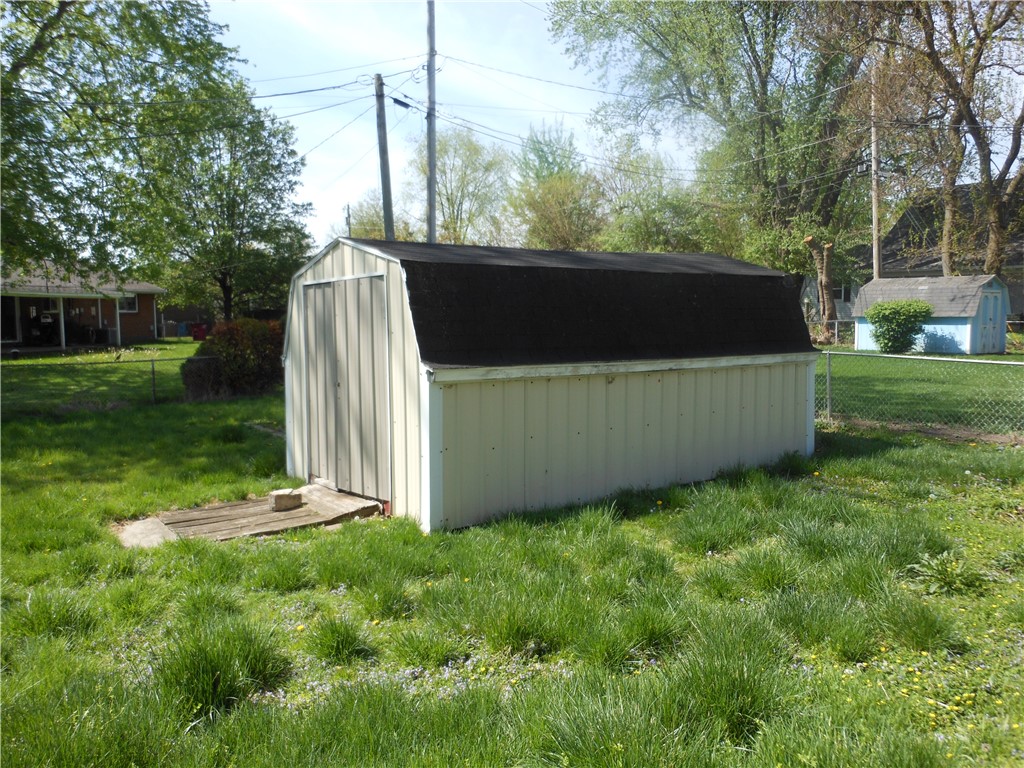 143 West Emerick Road West Milton, OH 45383 - Photo 34 of 37 This outdoor shed offers additional storage space, enhancing the property's utility.