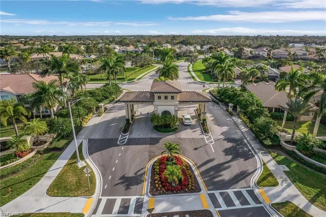 an aerial view of residential building with outdoor space