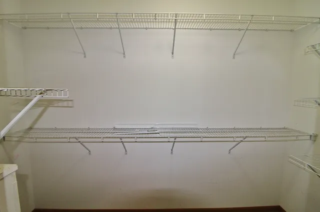 a close view of a closet