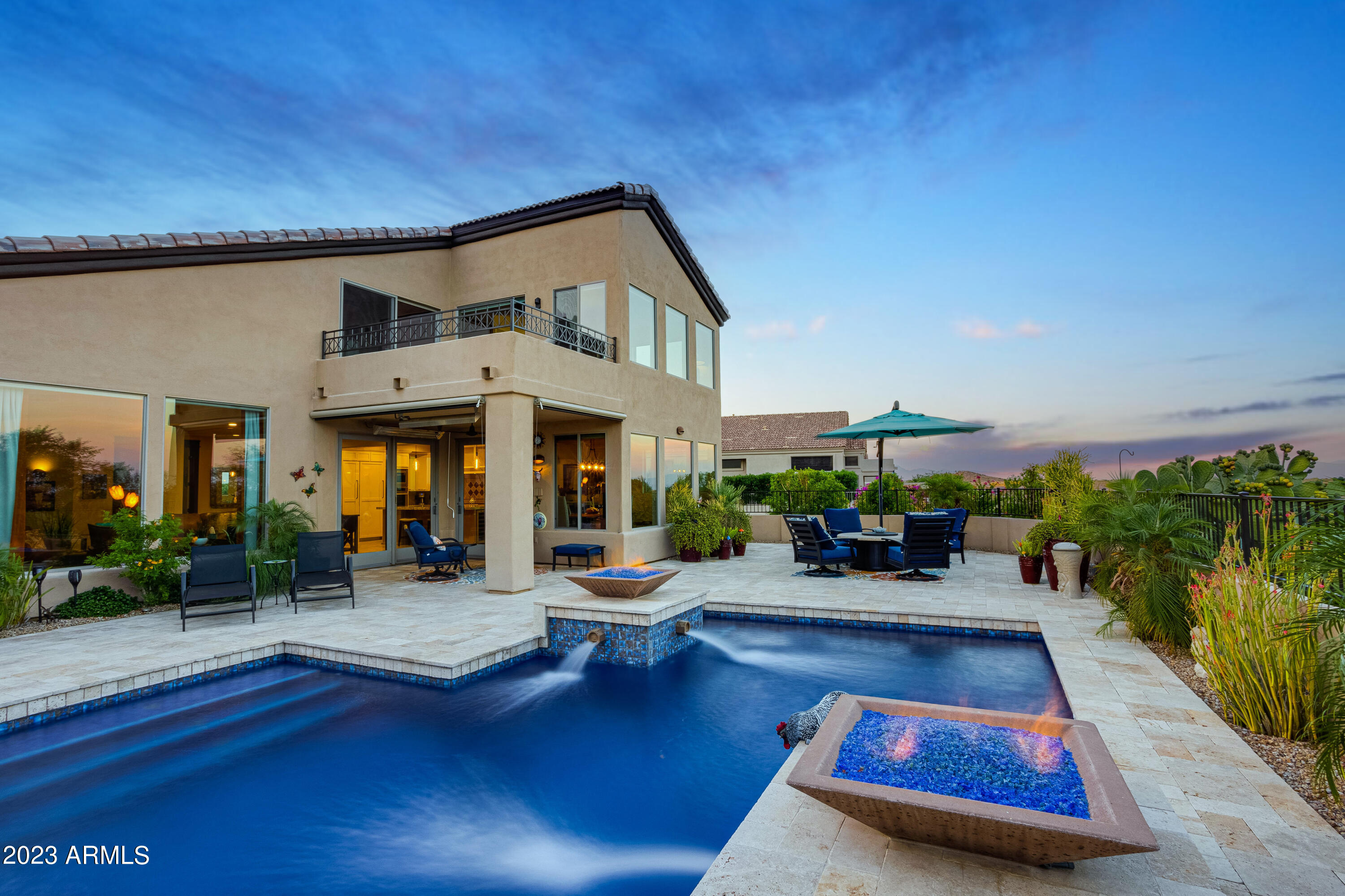 11523 East Ranch Gate Road Scottsdale, AZ 85255 - Photo 34 of 55 Patio East Twilight