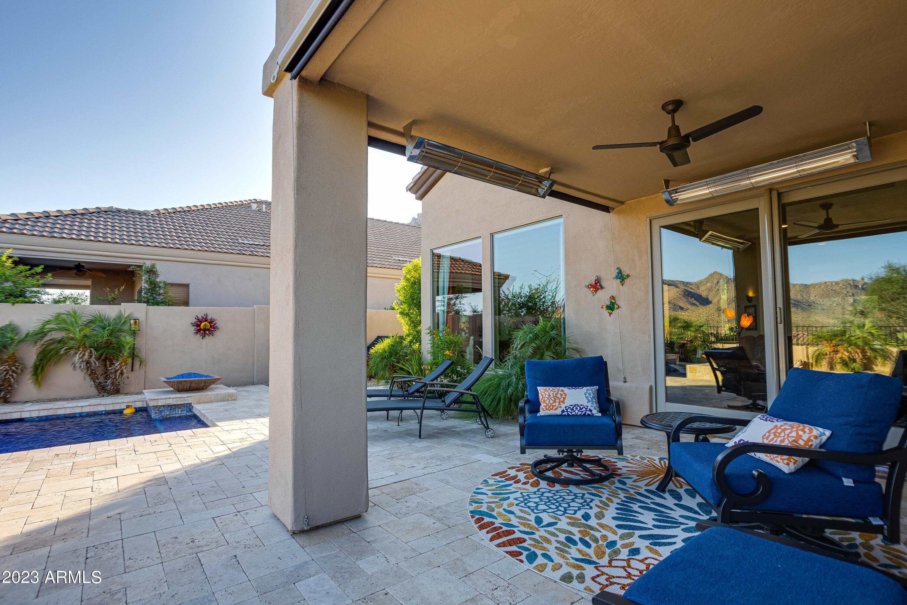 11523 East Ranch Gate Road Scottsdale, AZ 85255 - Photo 35 of 55 Patio w:Heaters and Sun Shades